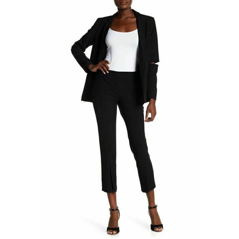 Supply & Demand Womens Black Slit Front Flat Ankle Pants Size 2 - Picture 8 of 16